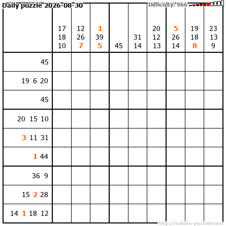 Daily puzzle 2026-08-30