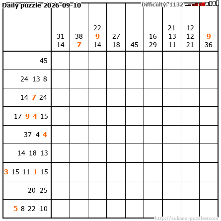 Daily puzzle 2026-09-10
