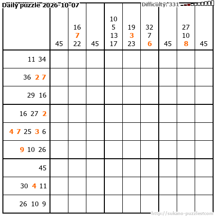 Daily puzzle 2026-10-07