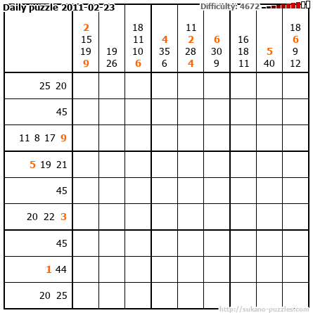 Daily puzzle 2011-02-23