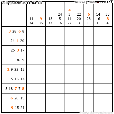 Daily puzzle 2011-03-13