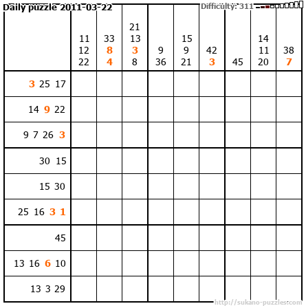 Daily puzzle 2011-03-22