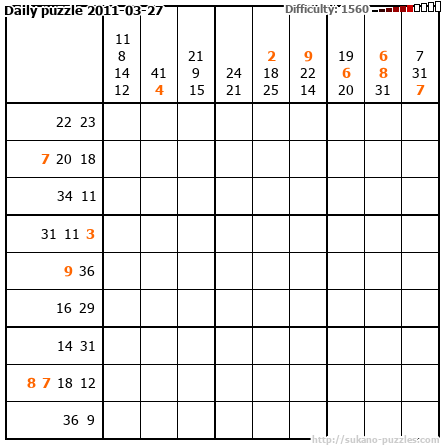 Daily puzzle 2011-03-27
