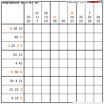 Daily puzzle 2011-03-29