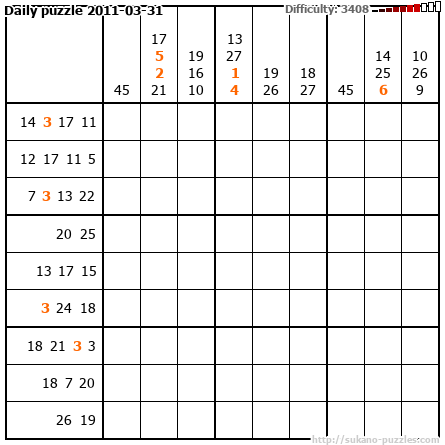 Daily puzzle 2011-03-31