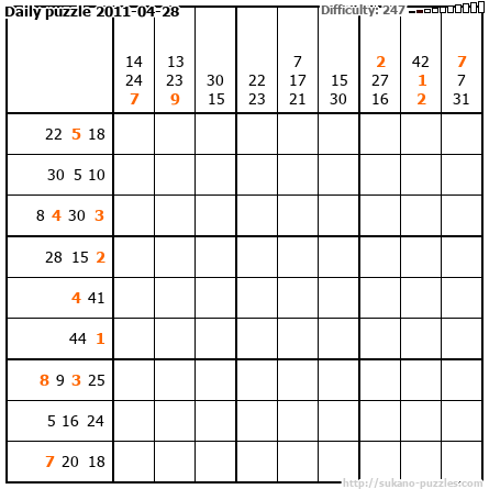 Daily puzzle 2011-04-28