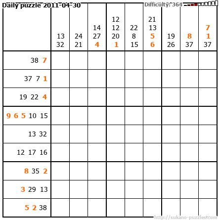 Daily puzzle 2011-04-30