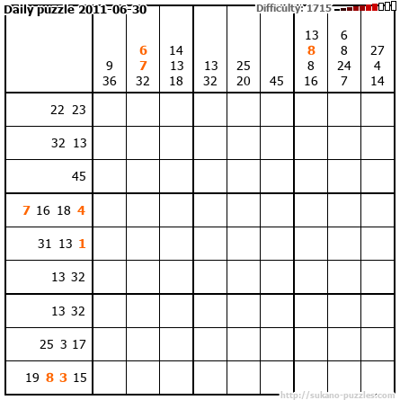 Daily puzzle 2011-06-30