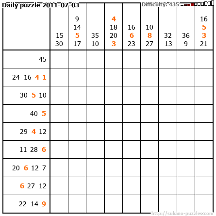 Daily puzzle 2011-07-03