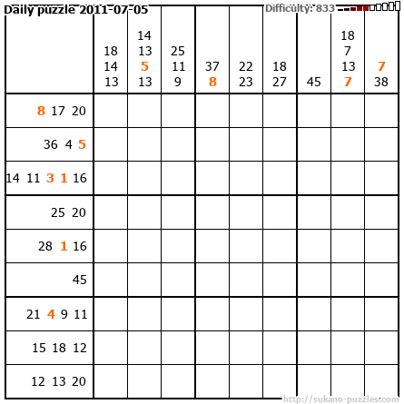 Daily puzzle 2011-07-05