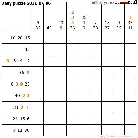 Daily puzzle 2011-07-06