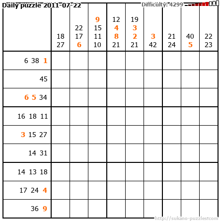Daily puzzle 2011-07-22