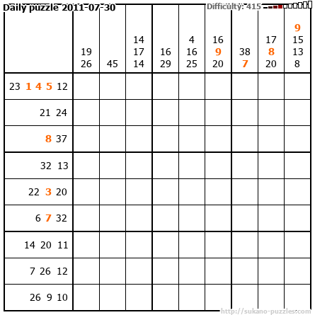 Daily puzzle 2011-07-30