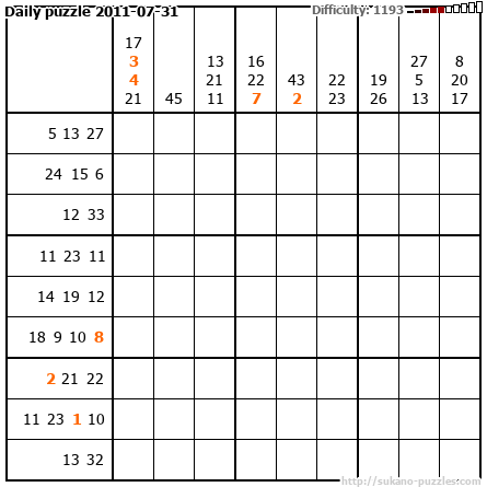 Daily puzzle 2011-07-31