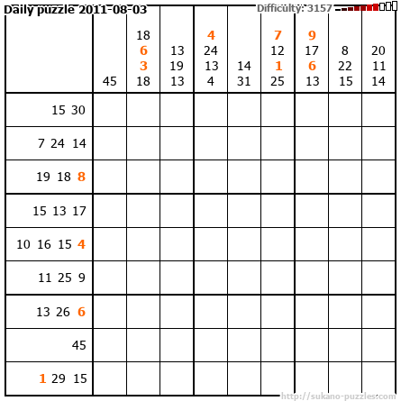 Daily puzzle 2011-08-03