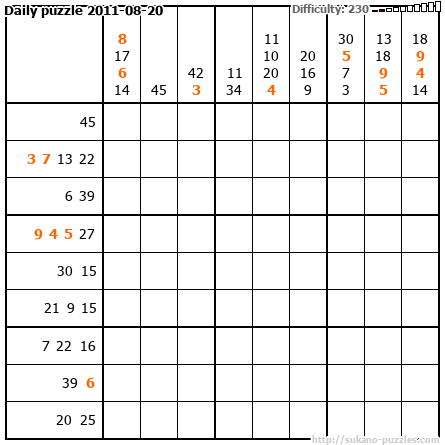 Daily puzzle 2011-08-20