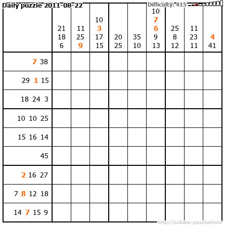 Daily puzzle 2011-08-22