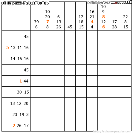 Daily puzzle 2011-09-05