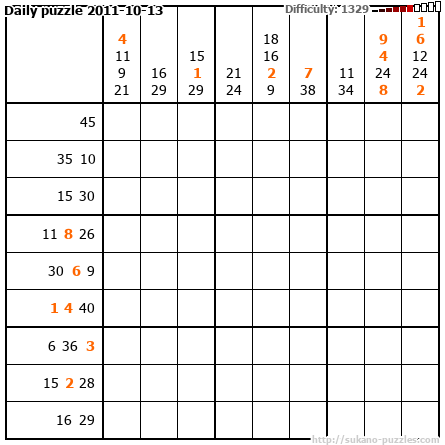 Daily puzzle 2011-10-13