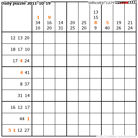 Daily puzzle 2011-10-19