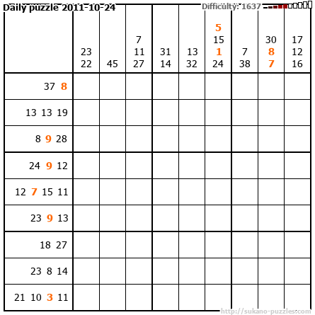 Daily puzzle 2011-10-24