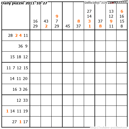 Daily puzzle 2011-10-27