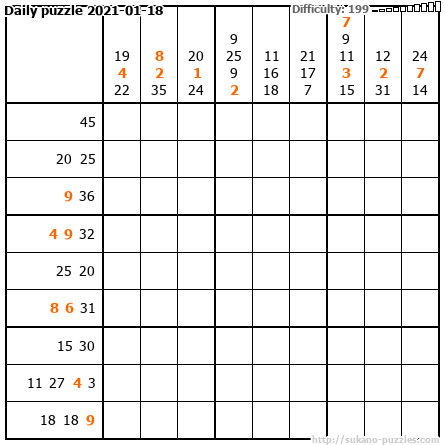 Daily puzzle 2021-01-18