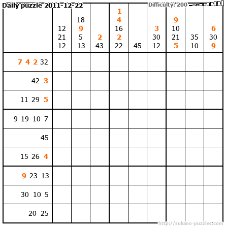 Daily puzzle 2011-12-22