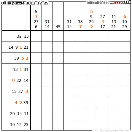 Daily puzzle 2011-12-25