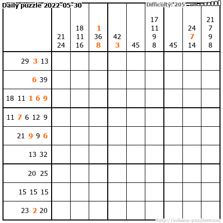 Daily puzzle 2022-05-30
