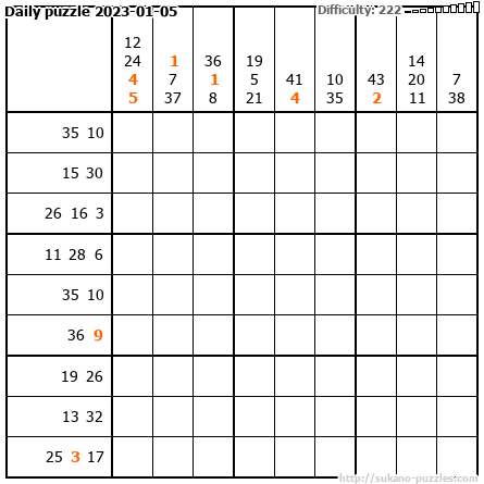 Daily puzzle 2023-01-05