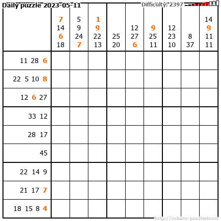 Daily puzzle 2023-05-11