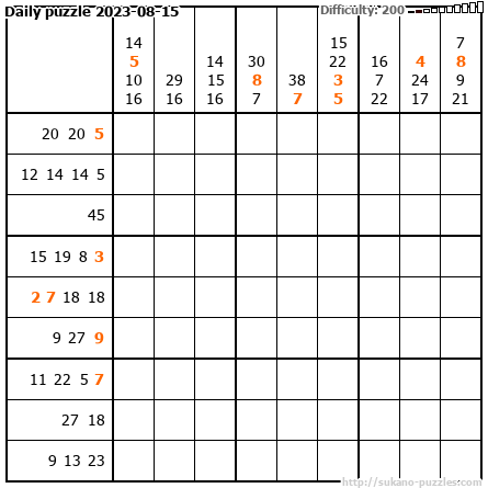 Daily puzzle 2023-08-15