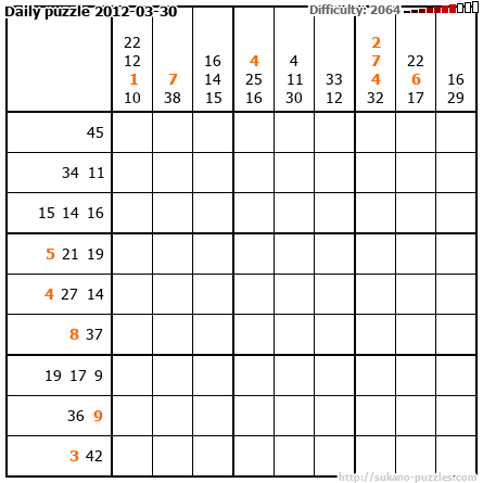 Daily puzzle 2012-03-30