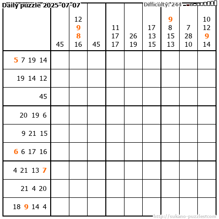 Daily puzzle 2025-07-07