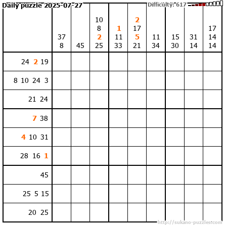 Daily puzzle 2025-07-27