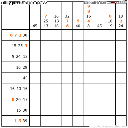 Daily puzzle 2012-04-22