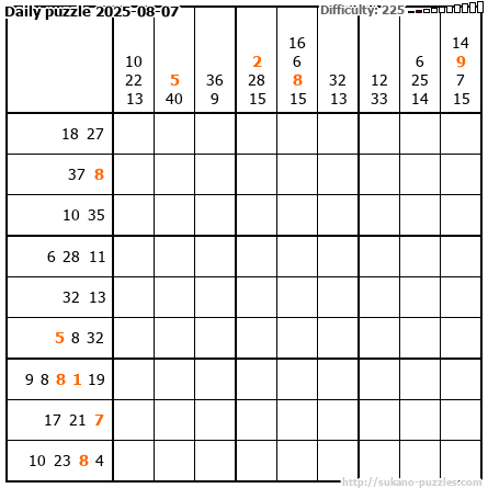 Daily puzzle 2025-08-07