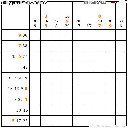 Daily puzzle 2025-09-17