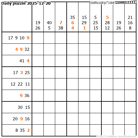 Daily puzzle 2025-12-20