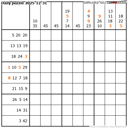 Daily puzzle 2025-12-31