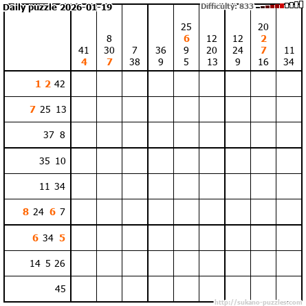 Daily puzzle 2026-01-19