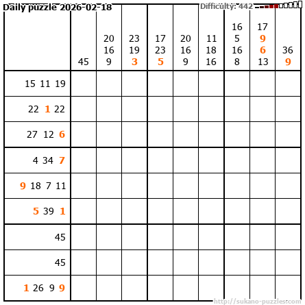 Daily puzzle 2026-02-18