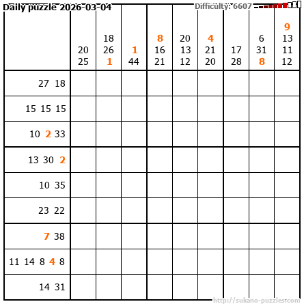 Daily puzzle 2026-03-04