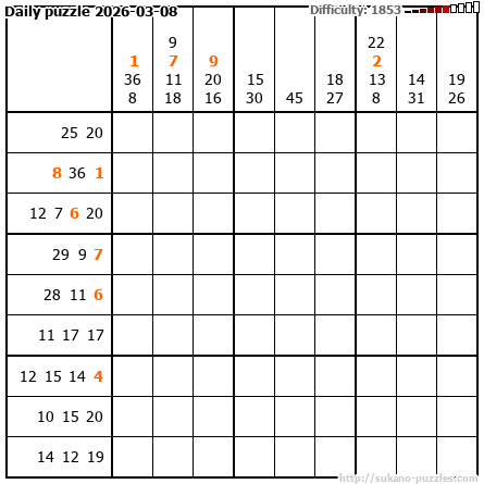 Daily puzzle 2026-03-08