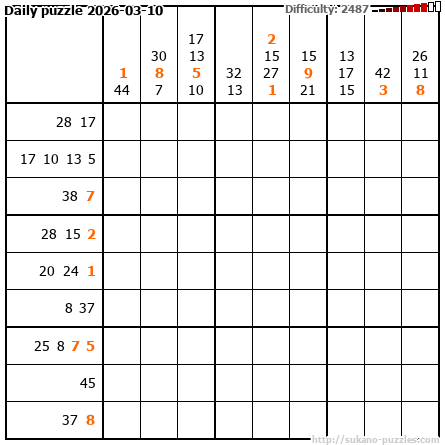 Daily puzzle 2026-03-10