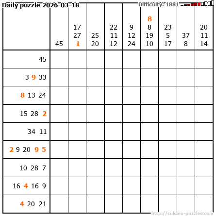 Daily puzzle 2026-03-18