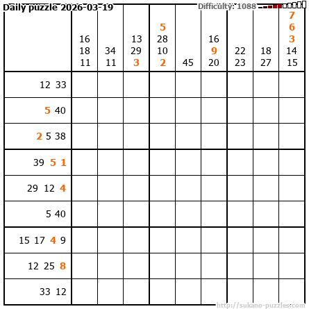 Daily puzzle 2026-03-19