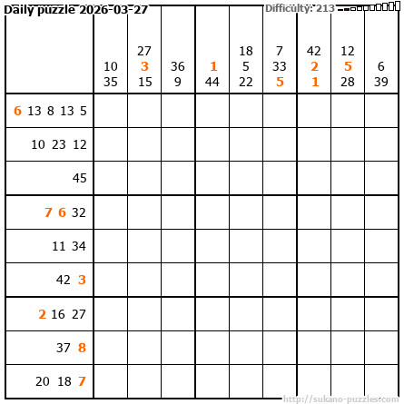 Daily puzzle 2026-03-27