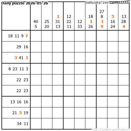 Daily puzzle 2026-05-26